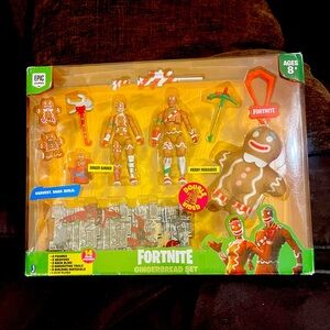 Fortnite Gingerbread 14 piece Toy Set-Epic Games-NIB